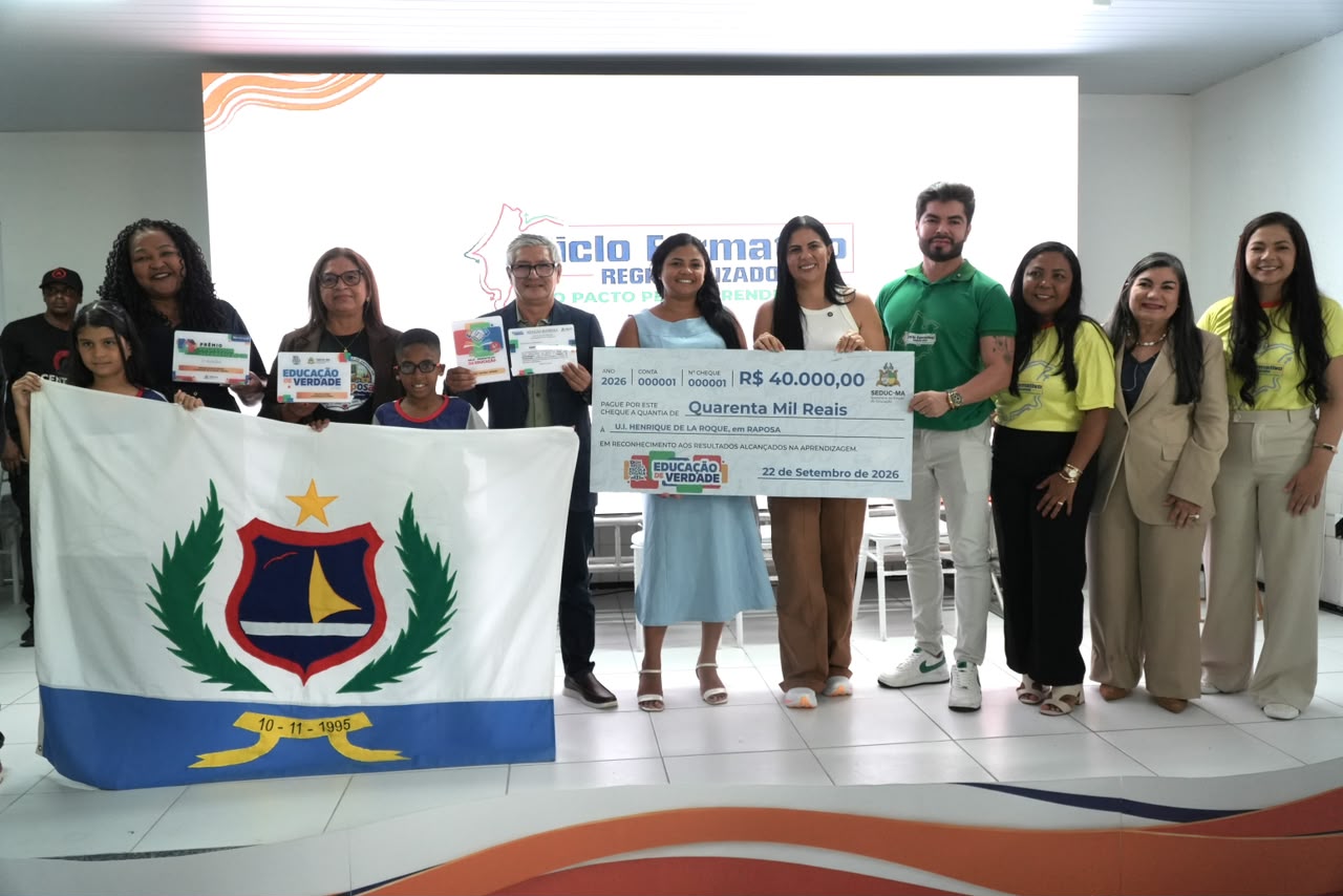 Raposa é destaque no 3º Ciclo Formativo com premiação de R$40 mil para escola municipal